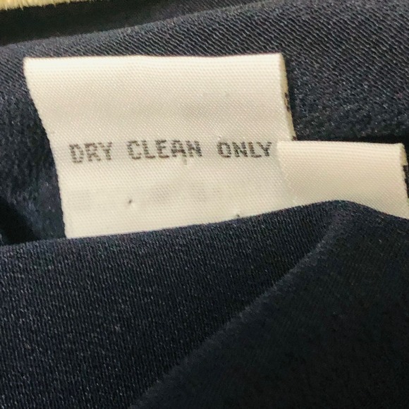 Cynthia Howie Womens Silk Dress Navy‎ Minimalist Party Office Church 18W 2X - Picture 5 of 7